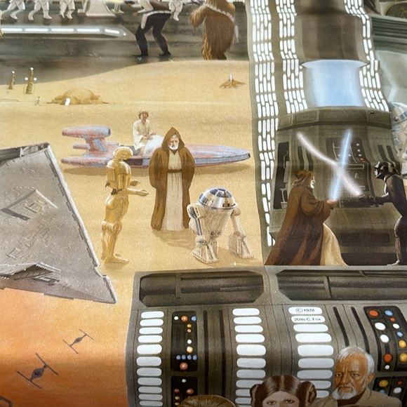 VINTAGE 1977 Star Wars WALL PAPER 4 Panels ~ 53 Square FT - Picture 8 of 16